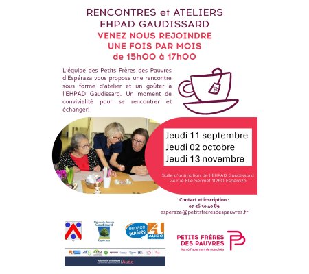Rencontres et ateliers EHPAD Gaudissard