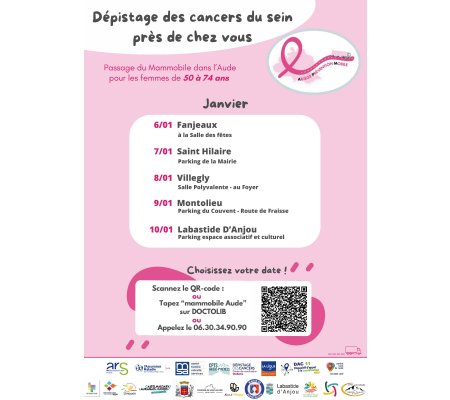 Mammobile Aude en Janvier : dépistage des cancers du sein près de chez vous
