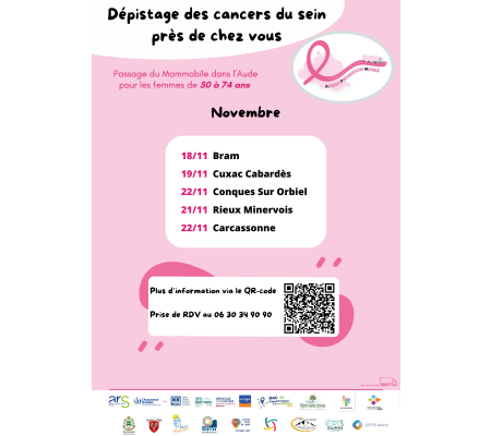 Mammobile Aude en Novembre: dépistage des cancers du sein près de chez vous