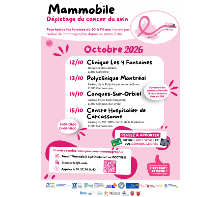Dépistage Mammobile Octobre 2026
