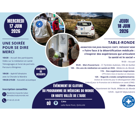 Clôture du programme de Médecins du Monde en Haute Vallée de l’Aude
