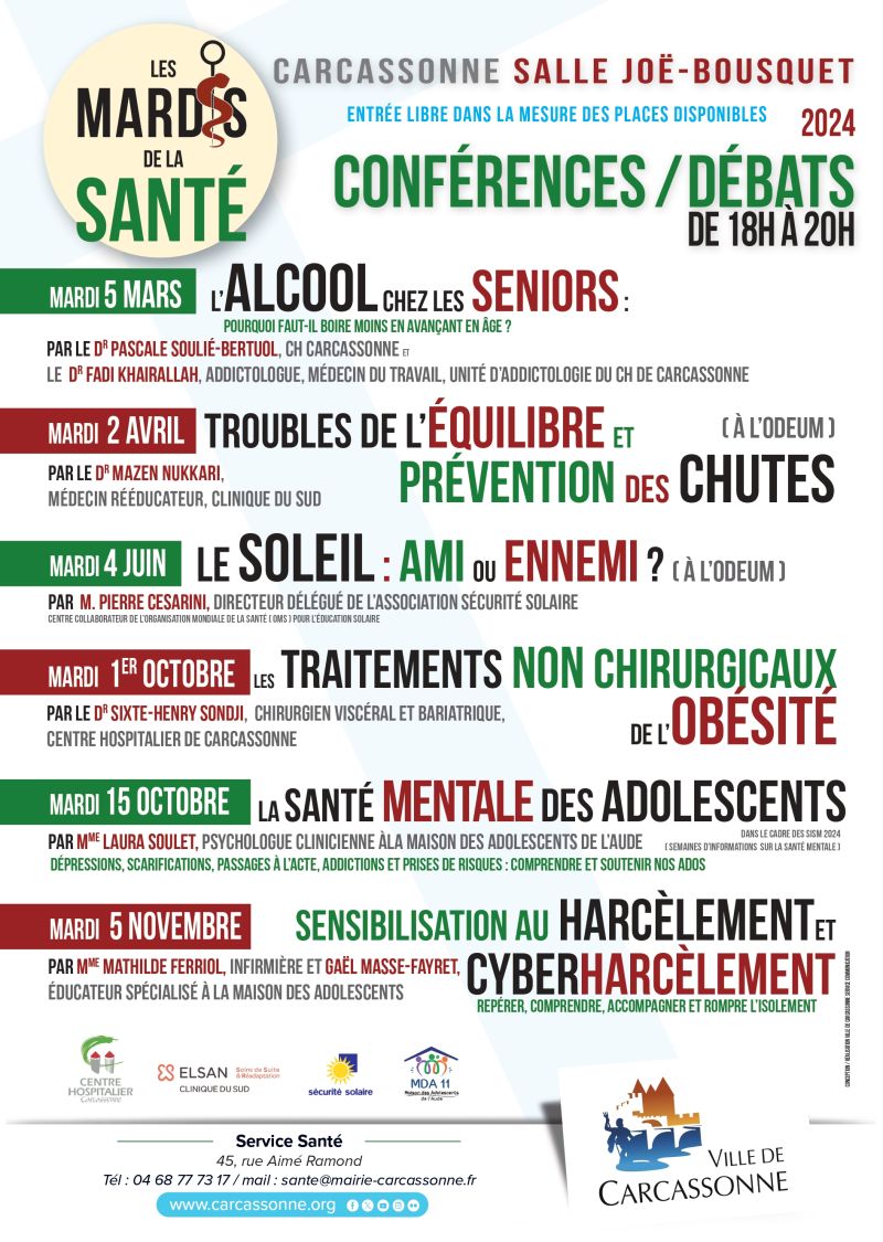 calendrier mardis de la santé